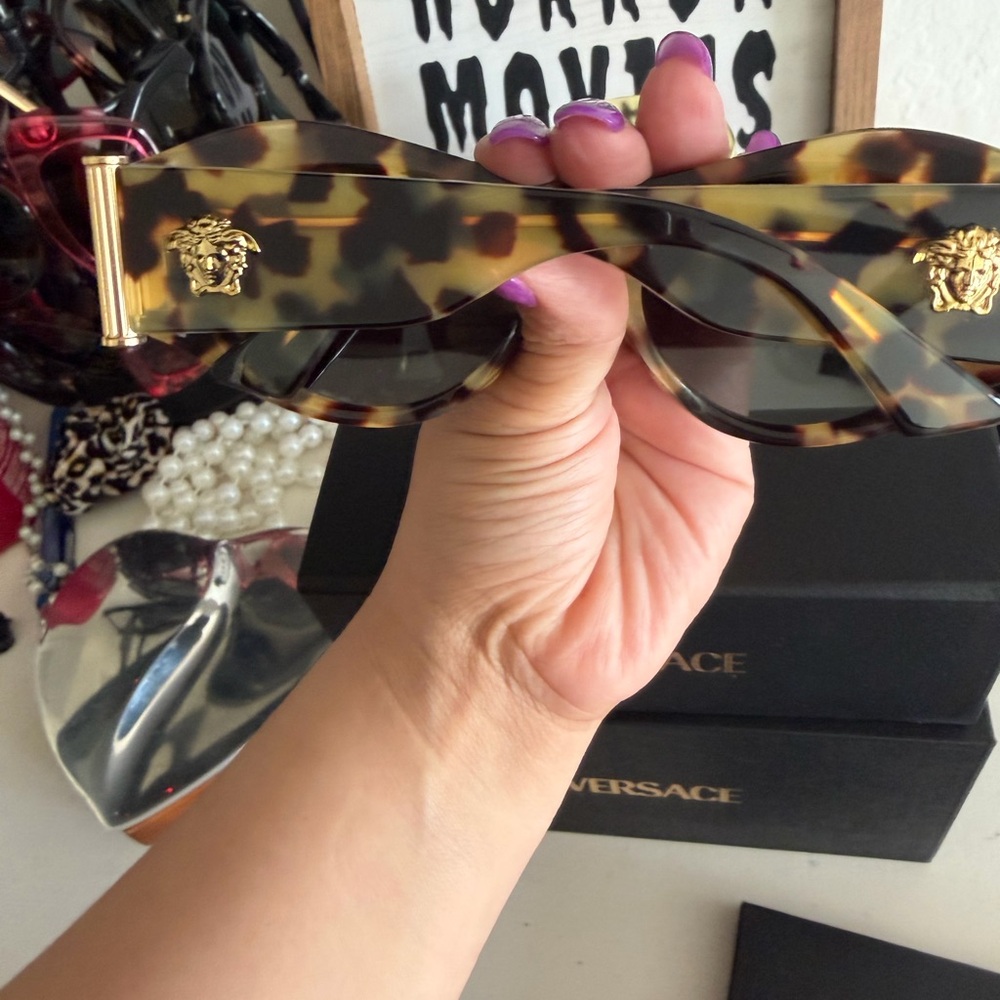 Versace Leopard Print Sunglasses - image 6